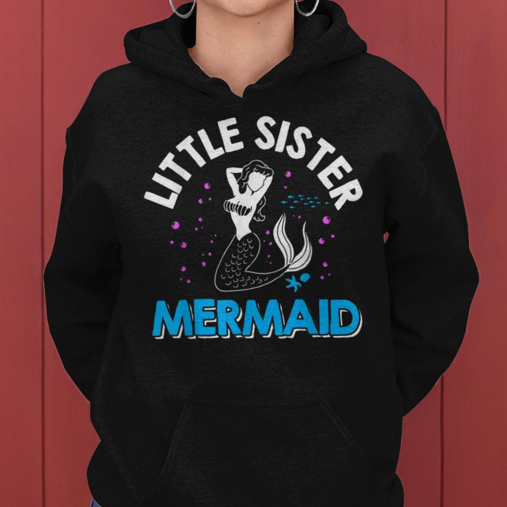 Little Sister Mermaid Matching Family Women Hoodie