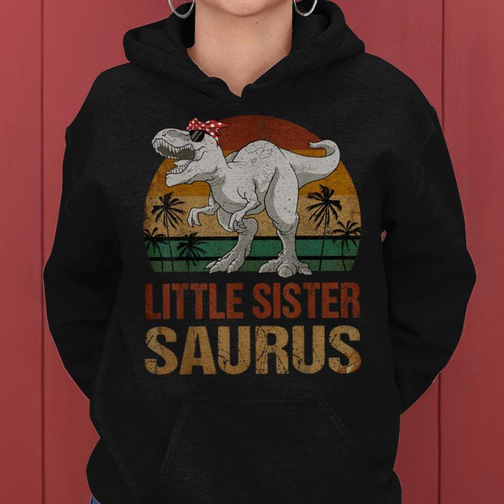 Little Sistersaurus Dinosaur Little Sister Saurus Vintage Women Hoodie
