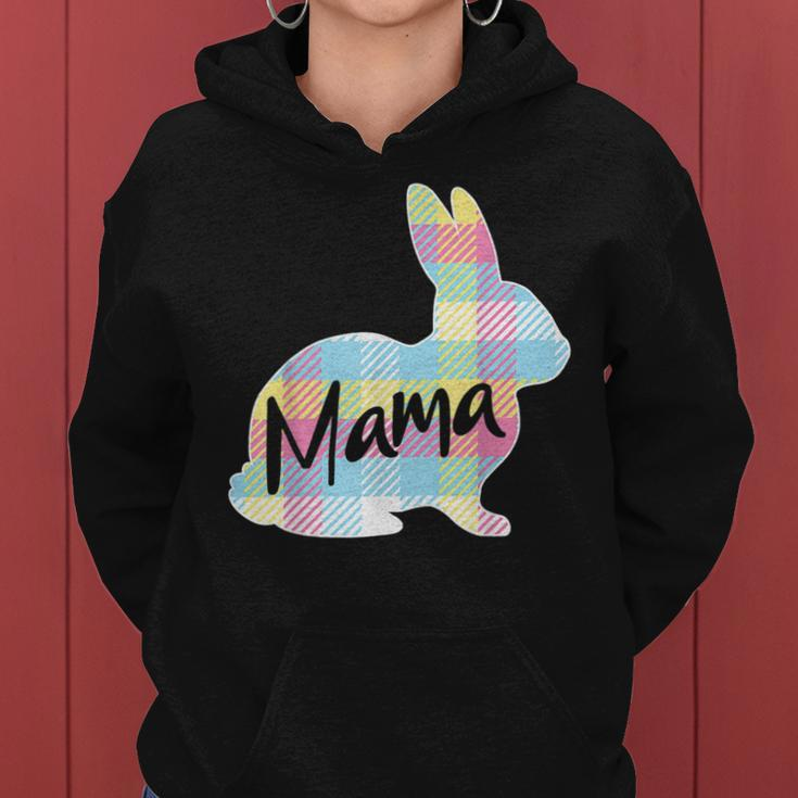 Mama Bunny Rabbit Pastel Plaid Mother Mommy Mom Easter Women Hoodie
