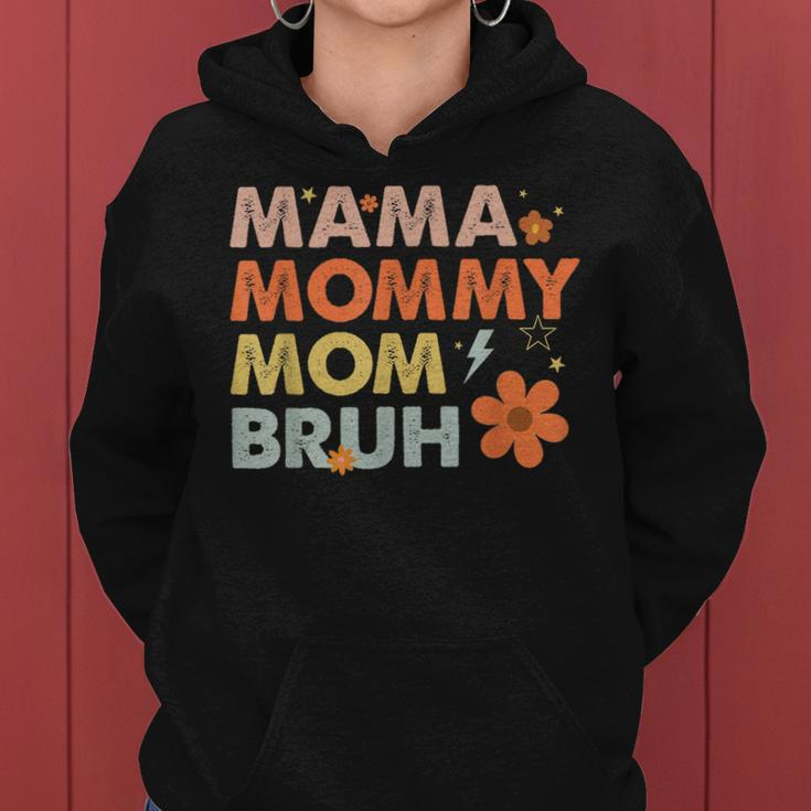 Mama Mommy Mom Bruh Mothers Day Vintage Flowers Women Hoodie