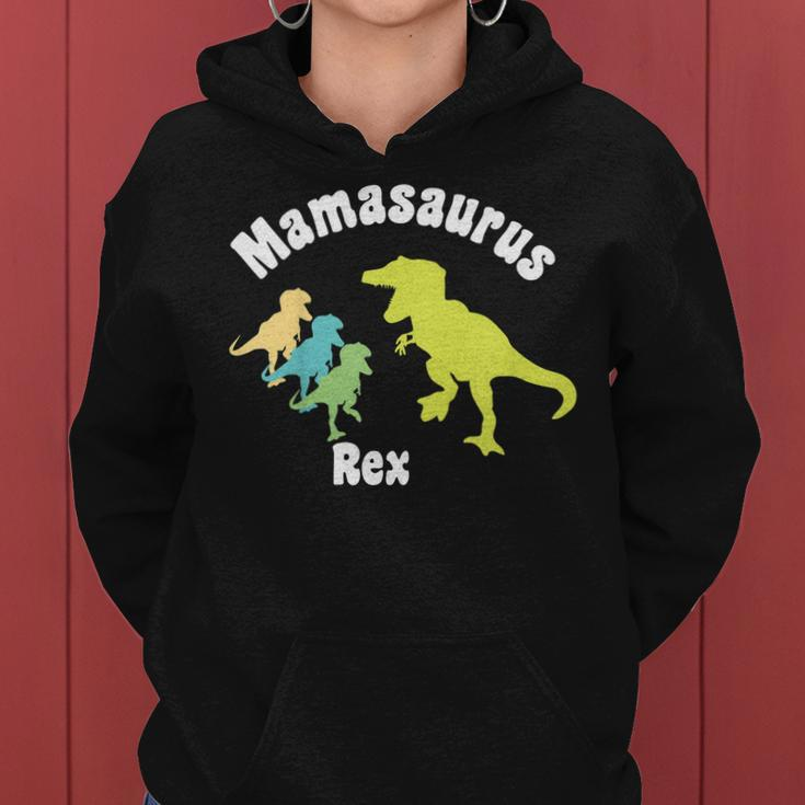 Mamasaurus Rex Funny Mothers Day GiftShirt 3 Three Kids Women Hoodie