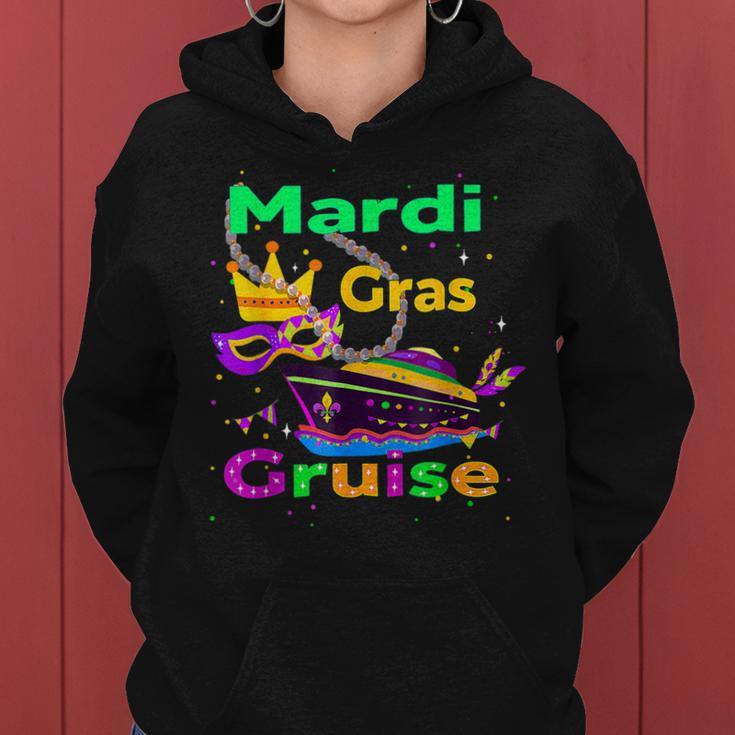 Mardi Gras Cruise Cruising Mask Design 2023 Matching Family V2 Women Hoodie
