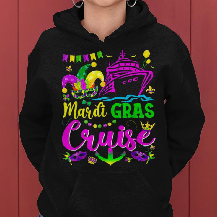Mardi Gras Cruise Cruising Mask Funny Mardi Gras Cruise Ship Women Hoodie