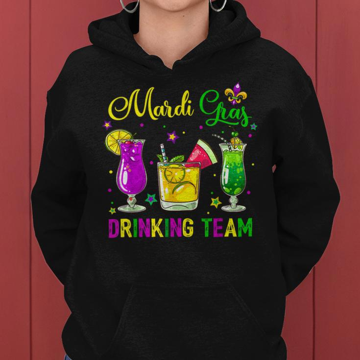 Mardi Gras Drinking Team Carnival Fat Tuesday Lime Cocktail Women Hoodie