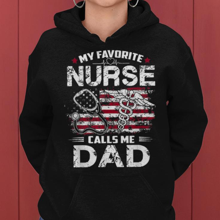 Mens My Favorite Nurse Calls Me Dad Fathers Day Gifts Papa V2 Women Hoodie