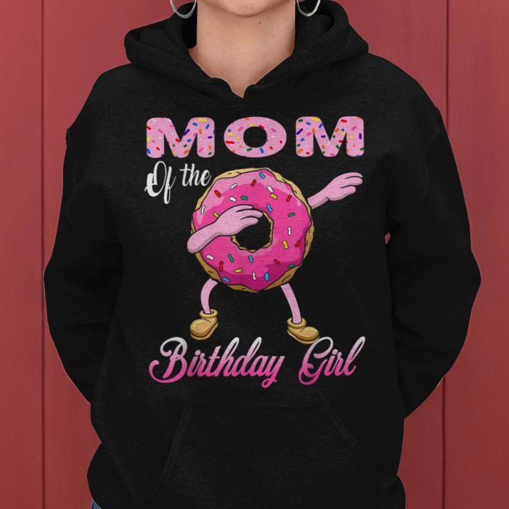 Mom Of The Birthday Girl Donut Dab Matching Party Outfits Women Hoodie