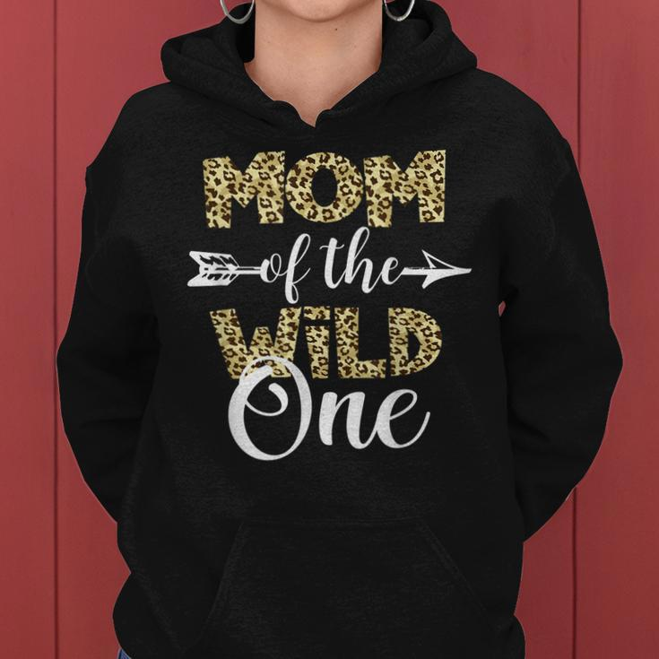 Mom Of The Wild One Zoo Themed 1St Birthday Party Women Hoodie