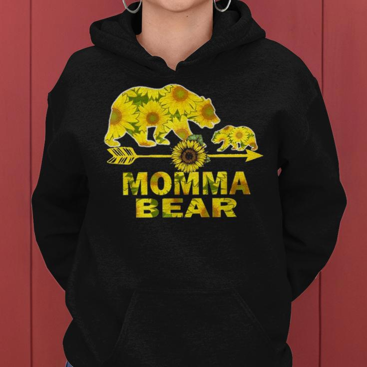 Momma Bear Sunflower Funny Mother Father Gift Women Hoodie