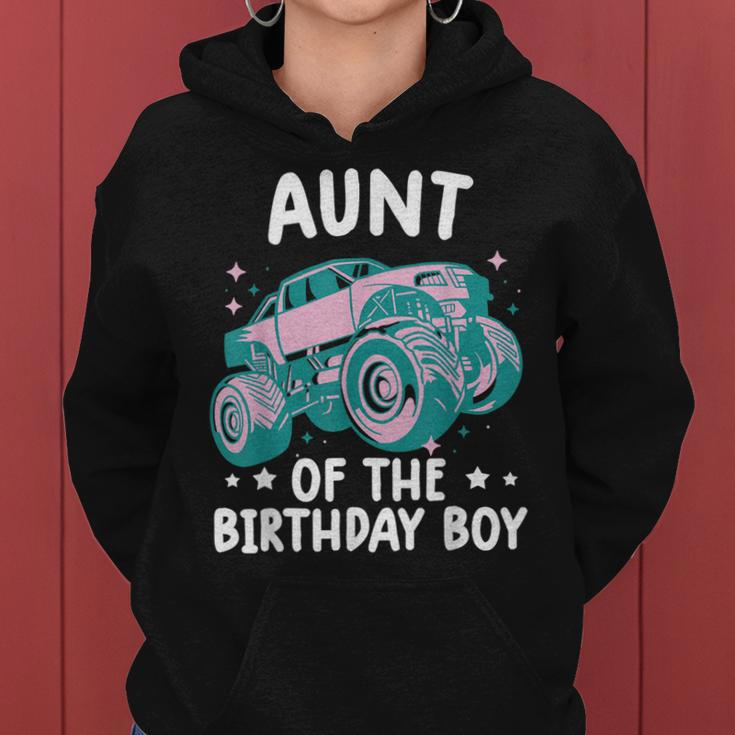 Monster Truck Passende Tante Des Geburtstagskindes Frauen Hoodie