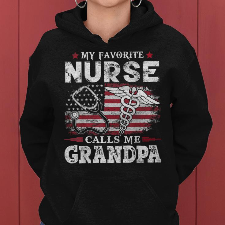 My Favorite Nurse Calls Me Grandpa Usa Flag Father Gift Gift For Mens Women Hoodie