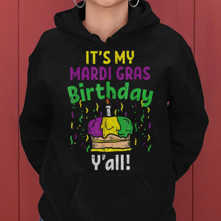 My Mardi Grass Birthday Yall King Cake Party Carnival Gift V2 Women Hoodie