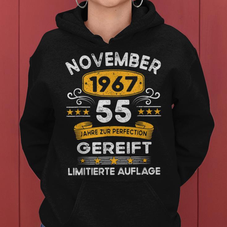 November 1967 Lustige Geschenke 55 Geburtstag Frauen Hoodie