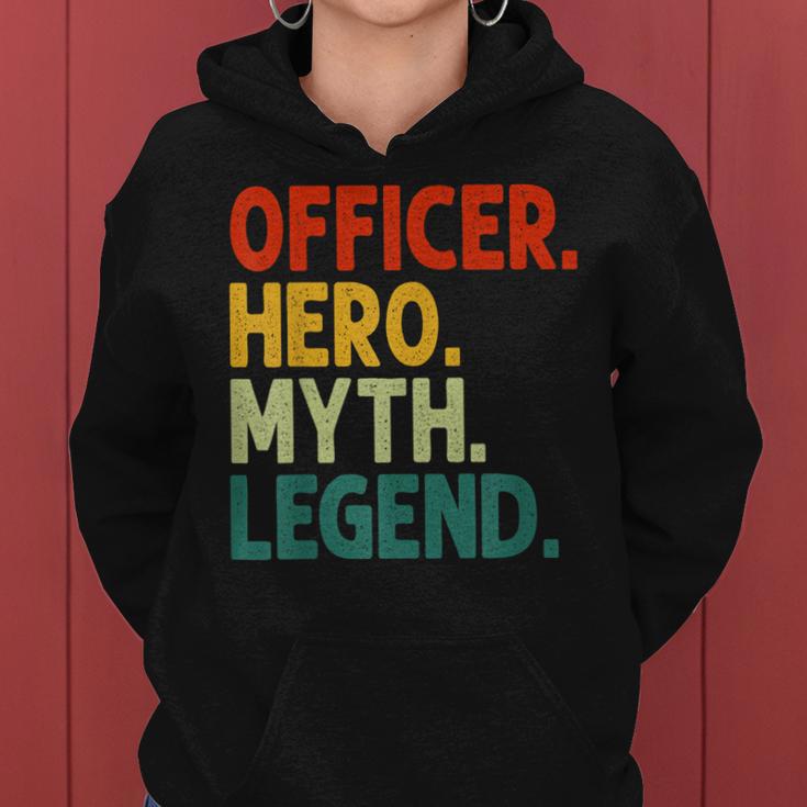 Officer Hero Myth Legend Retro Vintage Polizistin Frauen Hoodie