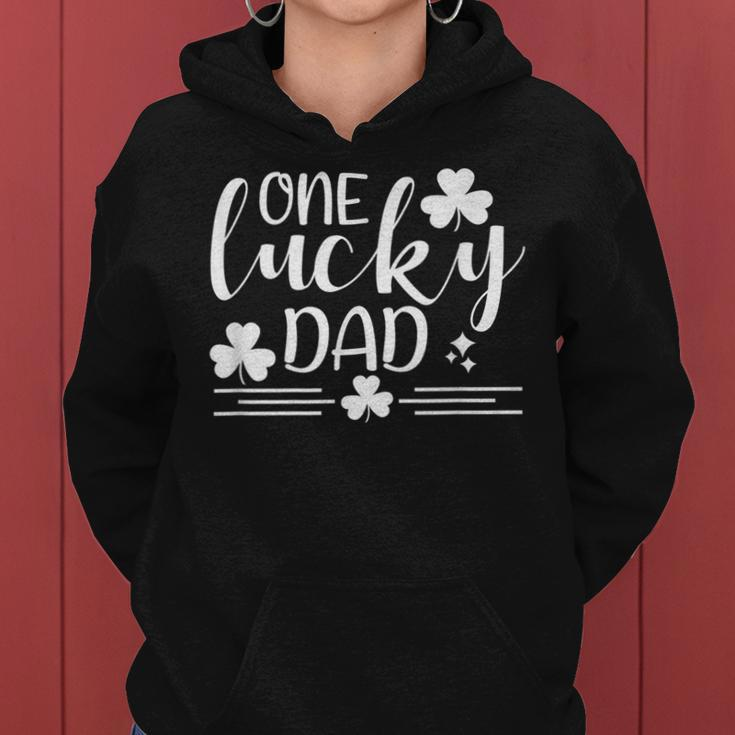 One Lucky Dad St Patricks Day Daddy Funny Irish Shamrock Fun Women Hoodie