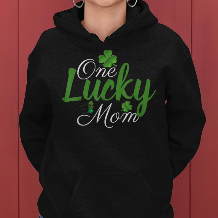 One Lucky Mom Shamrock Mom Life St Patricks Day Women Hoodie