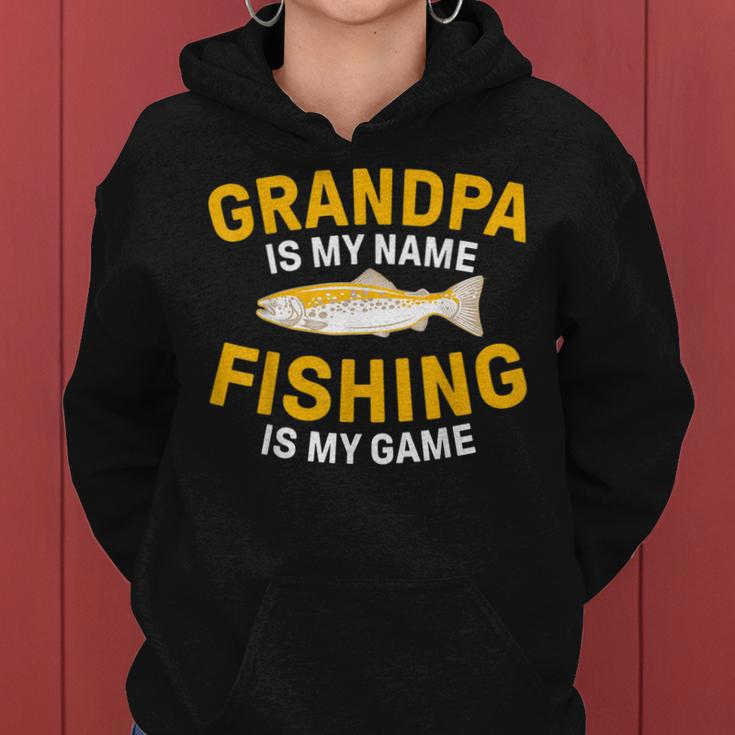 Opa Ist Mein Name Angeln Ist Mein Spiel Opa Fishing Frauen Hoodie