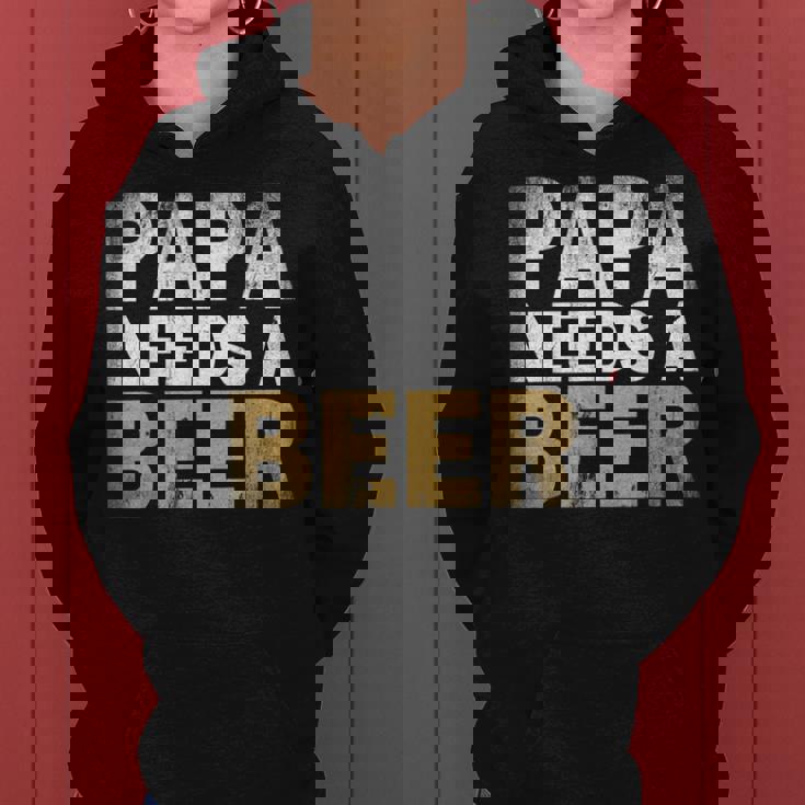 Papa Braucht Ein Bier Lustiges Herren Hoodie, Statement in Schwarz