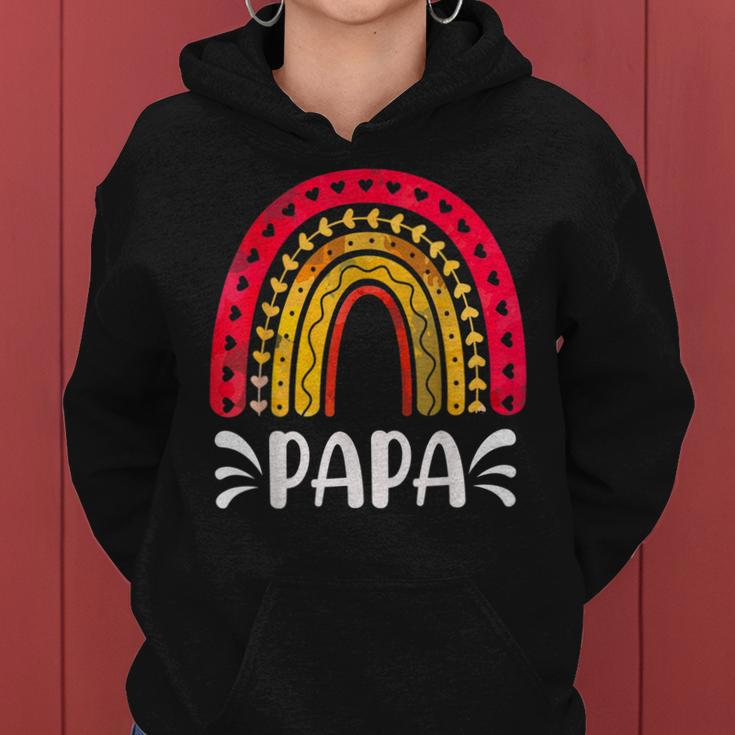 Papa For Dad Family Rainbow Graphic Gift For Mens Women Hoodie