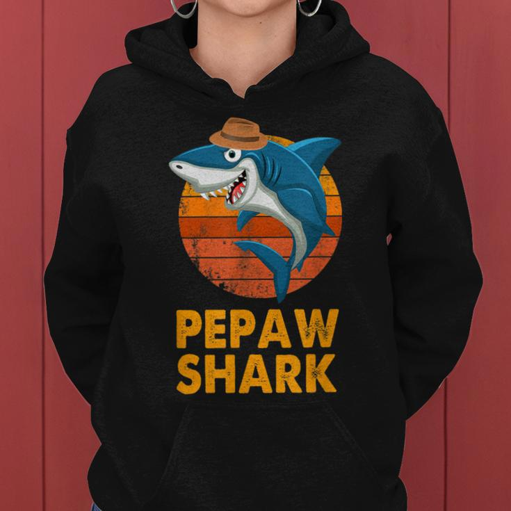 Pepaw Shark Vintage Papa Opa Vatertag Geschenke Frauen Hoodie