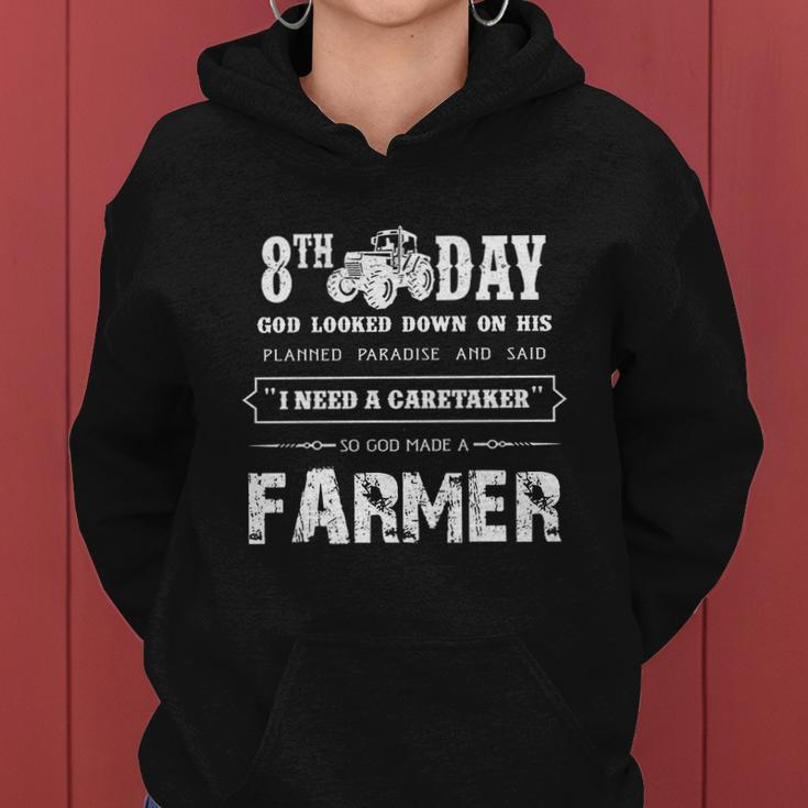 Perfect Farmer T-Shirt Gift On The 8Th Day God Made Farmer Women Hoodie Graphic Print Hooded Sweatshirt