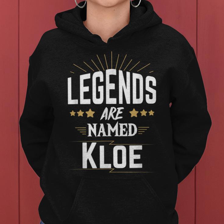 Personalisiertes Hoodie Legenden heißen Kloe, Schwarz, Einzigartiges Design