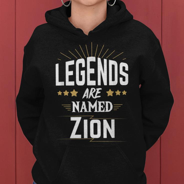 Personalisiertes Hoodie Legends are named Zion, Ideal für Gedenktage