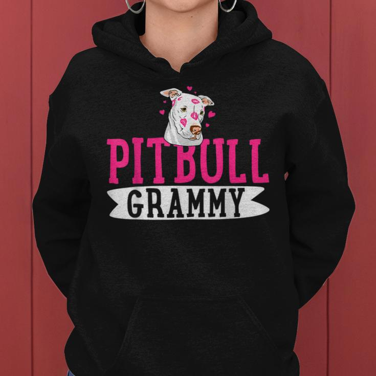 Pitbull Grammy Pit Bull Terrier Dog Pibble Mothers Day Women Hoodie Graphic Print Hooded Sweatshirt
