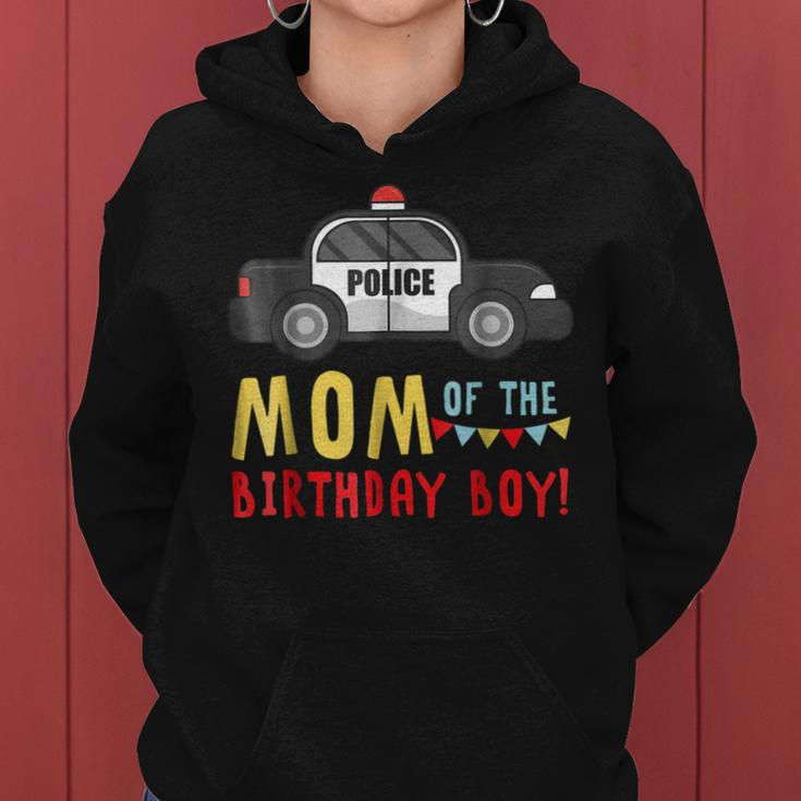 Police Car Mom Of The Birthday Boys Women Hoodie