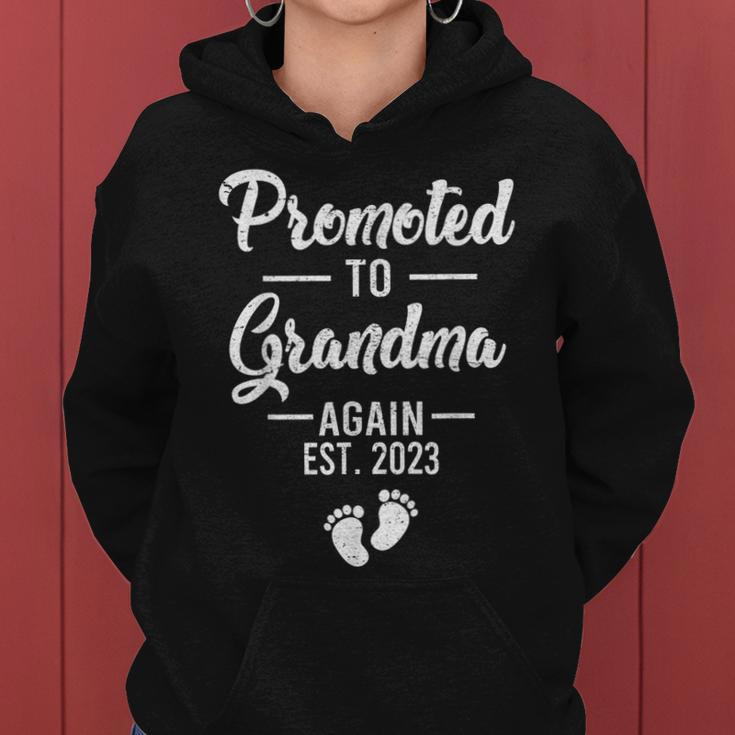 Promoted To Grandma Again 2023 Grandma To Be Again Women Hoodie