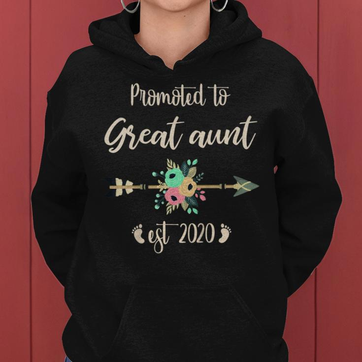Promoted To Great Aunt Est 2020 Mothers Day New Auntie Women Hoodie