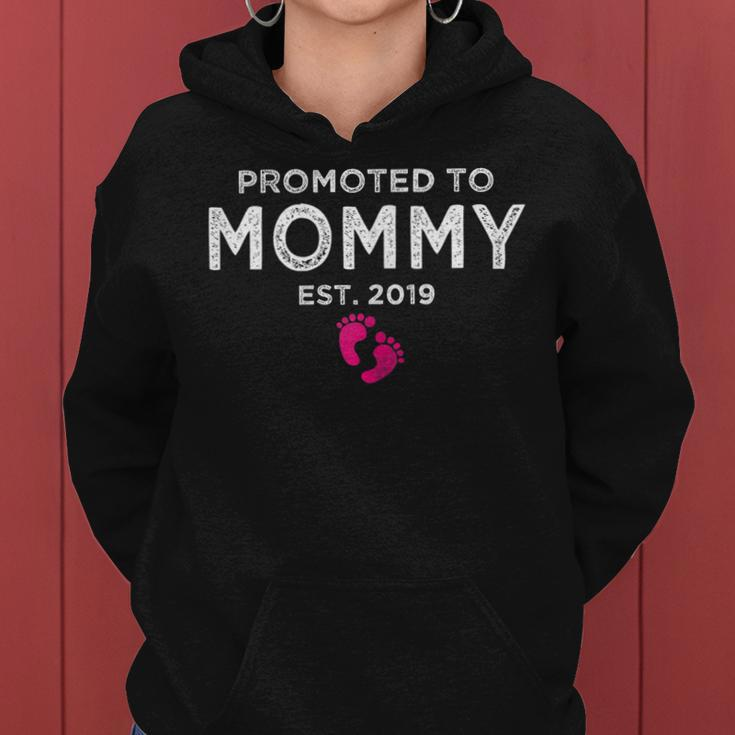 Promoted To Mommy 2019 Distressed Gift For New Moms Gift For Womens Women Hoodie