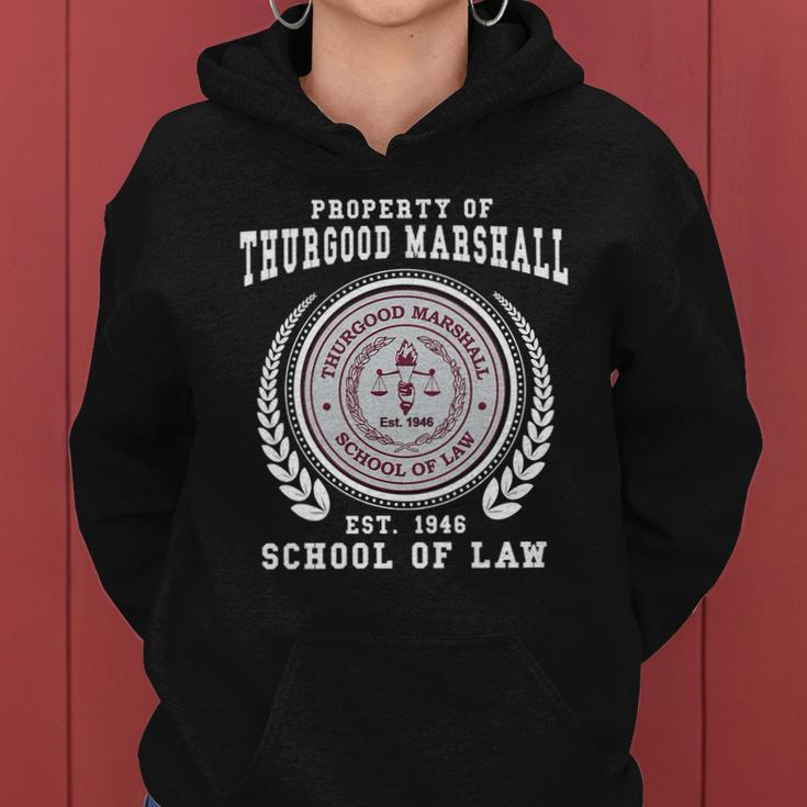 Property Of Thurgood Marshall Est 1946 School Of Law Women Hoodie Graphic Print Hooded Sweatshirt