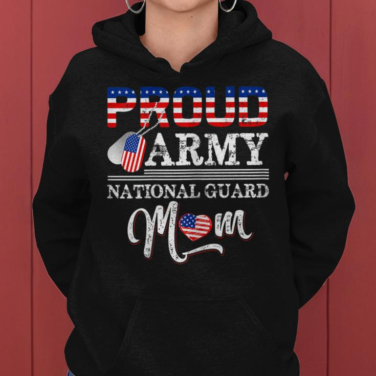 Proud Army National Guard Mom Us American Flag Pride Gift Gift For Womens Women Hoodie