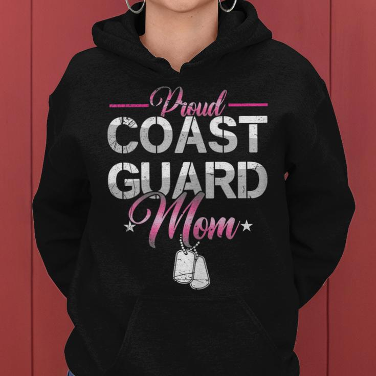 Proud Coast Guard Mom | Navy Military | Veteran Coast Guard Gift For Womens Women Hoodie
