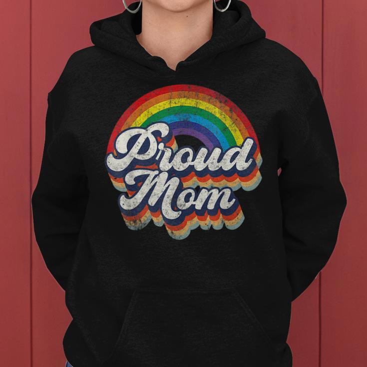 Proud Gay Pride Mom Mothers Day Gift Rainbow Flag Lgbt Women Hoodie