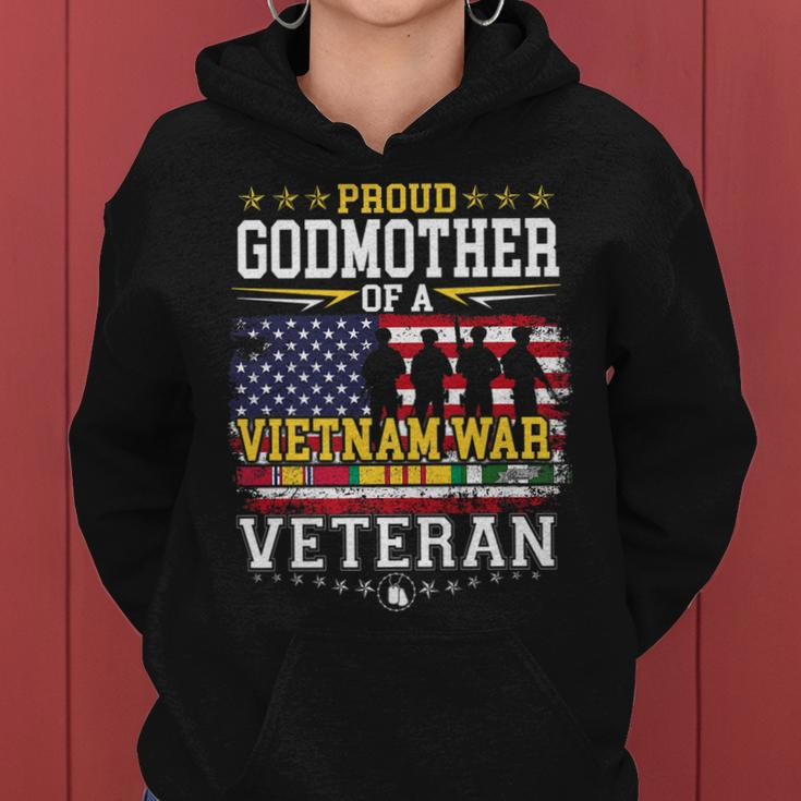 Proud Godmother Vietnam War Veteran Matching With Family Women Hoodie