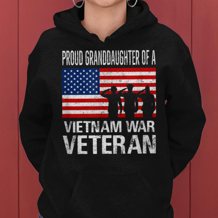 Proud Granddaughter Vietnam War Veteran Matching Grandfather Women Hoodie