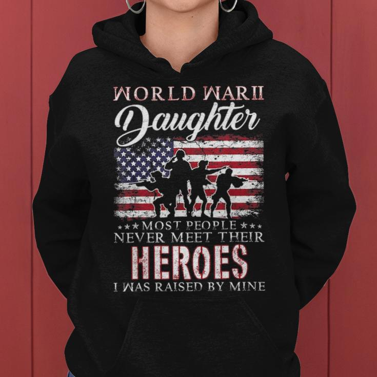 Proud World War 2 Veteran Daughter Ww2 Grandchild Gifts Women Hoodie