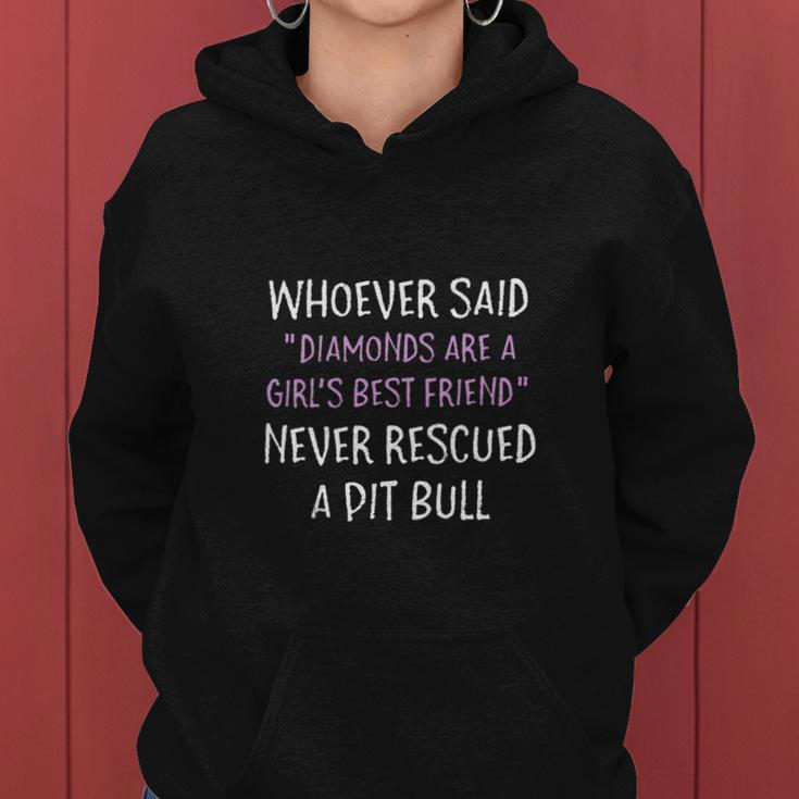 Rescue Dog Sarcastic Saying Pit Bull Women Hoodie Graphic Print Hooded Sweatshirt