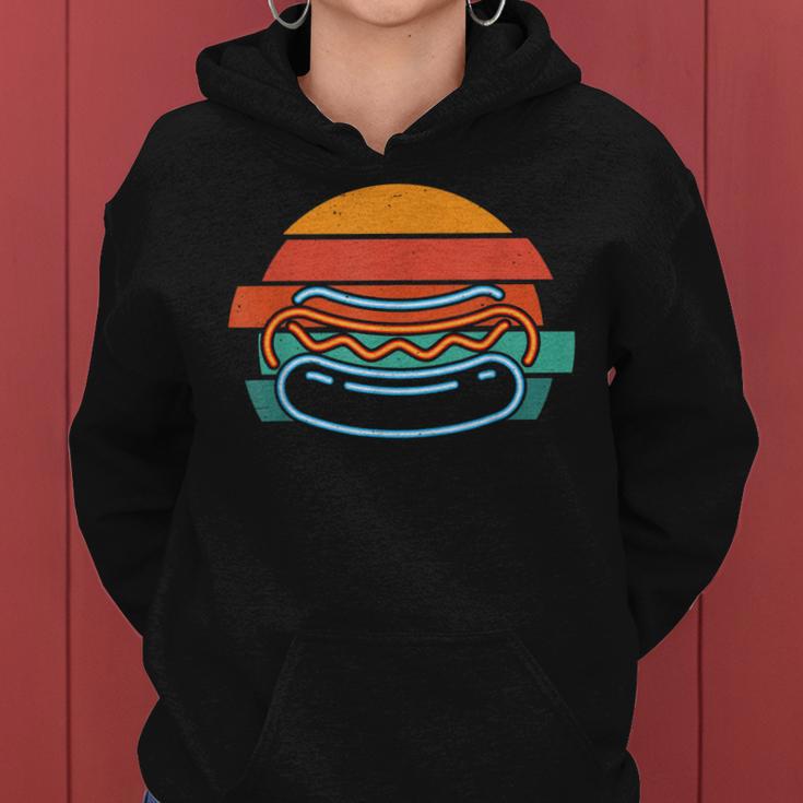 Retro Burger Sunset Hoodie für Herren – Vintage Design Schwarz