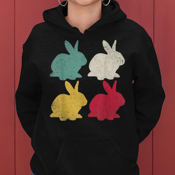 Retro Easter Bunny Rabbit Vintage Men Dad Kids Women Gift Women Hoodie