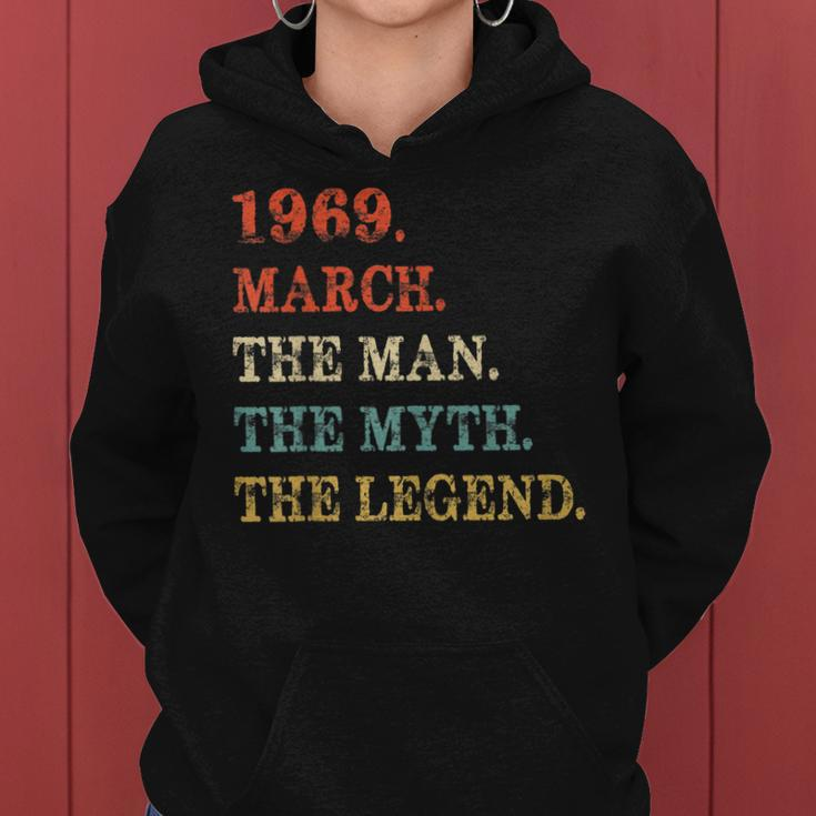 Retro The Man Myth Legend March 1969 50Th Birthday Gifts 50 Women Hoodie