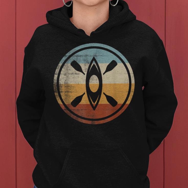 Retro Vintage Kajakfahrer Kajakfahren Kajak Frauen Hoodie