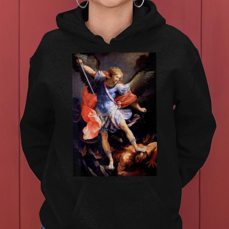 Saint Michael Archangel Defeats The Devil Christian Goth Women Hoodie ...