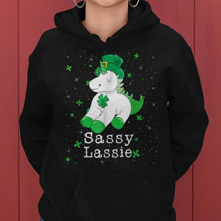Sassy Lassie Girls Women St Patricks Day Women Hoodie