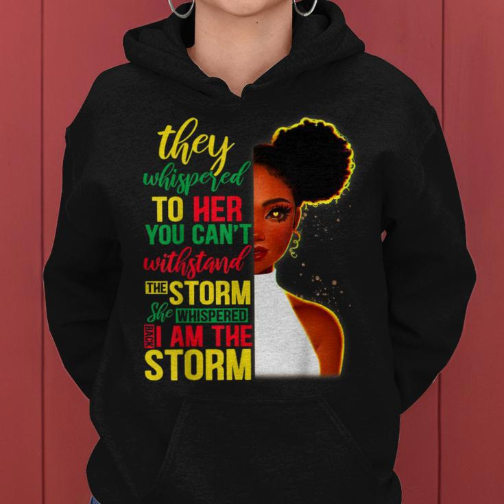 She Whispered Back I Am The Storm Black History Month V3 Women Hoodie