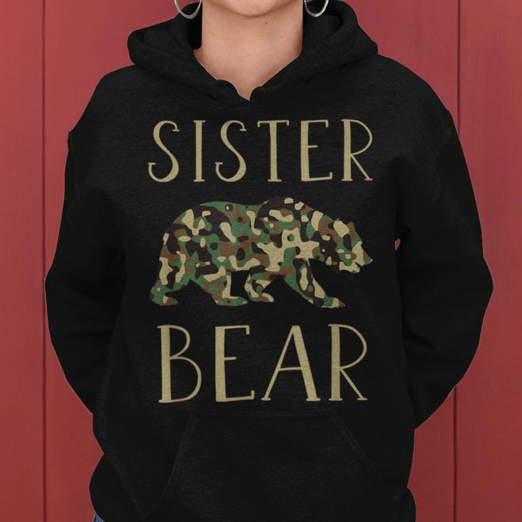 Sister Bear Camo I Family Matching Camouflage Women Hoodie