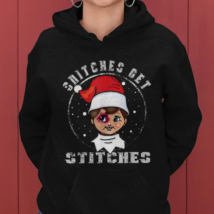 Snitches Get Stitches Elf Xmas Funny Snitches Get Stitches V2 Women Hoodie