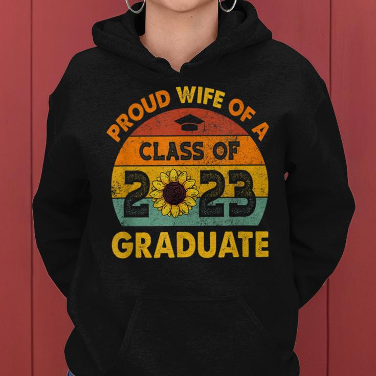 Sonnenblume Senior Proud Wife Class Of 2023 Graduate Vintage Frauen Hoodie