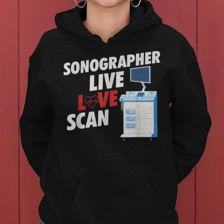 Sonographie Hoodie: Live Love Scan, Medizinische Ultraschall Technik